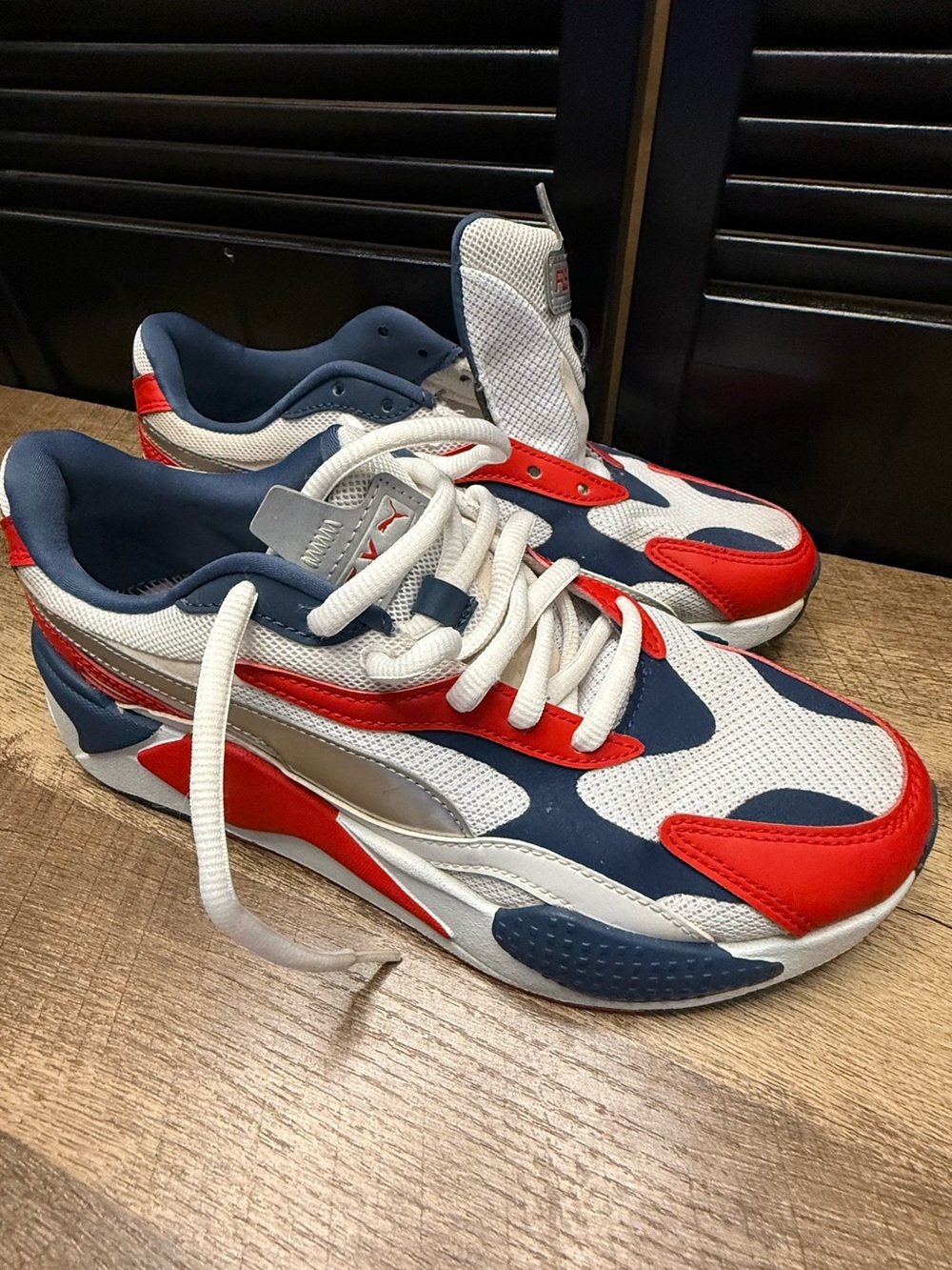 Puma Colorblock Runner Sneakers in Blue, Red & White - Picture 7 of 7